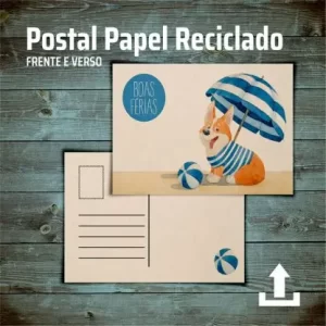 Postal em papel reciclado